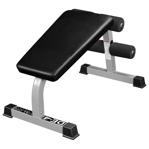 Valor Fitness Decline Sit-Up Bench for Ab Workouts – Heavy Duty Abdominal Slant Board for Crunches, Core Training, Russian Twists, Ab Raises – 650 lb Max Weight – Adjustable Fit – Home Gym Bench