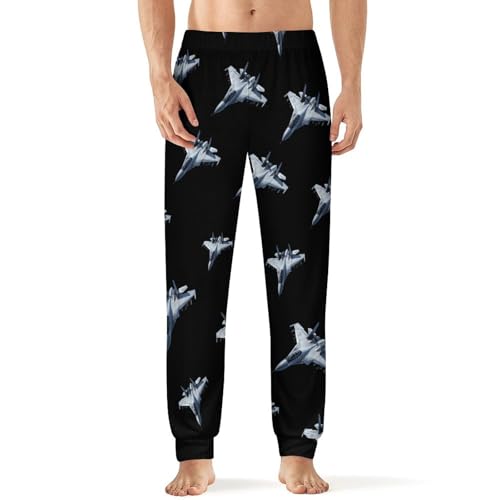 F 20 Hornet Jet Fighter Men's Pajama Pant Soft Patterned Straight-Fit Jogger Sleep Pants Casual Lounge Sleepwear PJs