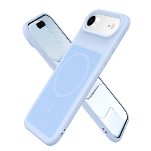 Coque silicone liquide iPhone 17 Air mince et mate en gel souple bleu