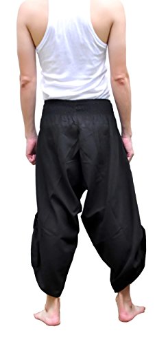 Siam Trendy Men's Japanese Style Pants One Size All Black (All Black)4