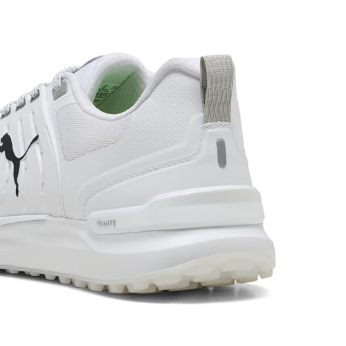 PUMA Men's Ignite Elevate 2 Golf Shoes, White Black Silver, 7.54