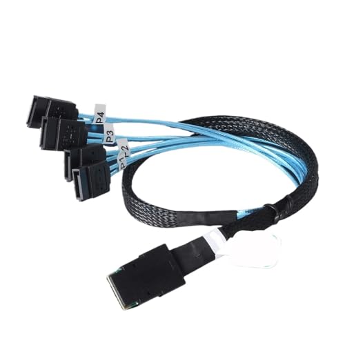Splitter Cables SFF-8087 36-Pines a 4 SATA 7-Pines 0.7m miniatura 6