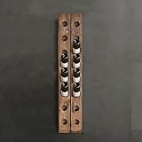 Domesto Wall Mounted Riddling Rack, Durable and Expandable Wine Storage System, Wooden Wine Racks, Rustic Wine Storage Racks, Wine Glass Rack Wall Mounted ((2x8) 50.7 * 9.8in)
