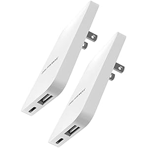 Cargador de pared plano tipo C, Galvanox ultra delgado (adaptador de corriente multipuerto) para iPhone 11/12/13/14 iPhone 15 Pro/Max y Samsung Galaxy modelos, enchufe de salida de carga rápida de 20