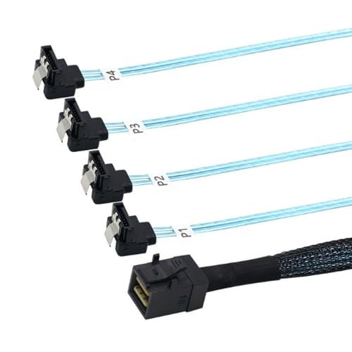 Cable Interno S-AS HD SFF-8643 a 4 SATA 7pin 0.5M miniatura 4