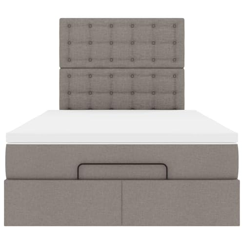 Fasba Ottoman-Bett mit Matratze Taupe 120x200 cm Stoff, Polsterbett Doppelbett Stilvolles Funktionsbett mit hydraulischem Stauraum3313317 – Bild 8