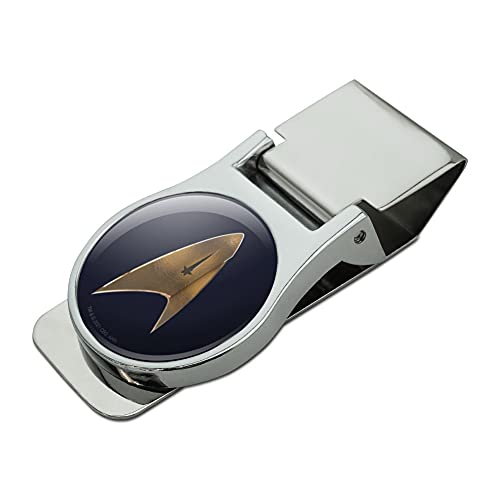 Star Trek Discovery Delta Shield Satin Chrome Plated Metal Money Clip
