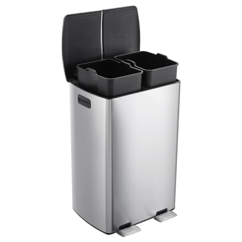 Basurero GAOMON 16 gal Dual Compartimento Acero