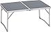 BERGER Lipari Mini Alu Campingtisch klappbar faltbar 64 x 42 cm nur 1,66 kg - Klapptisch Gartentisch Camping Tisch Reisetisch Abstelltisch - für Camping Picknick Garten Wandern Reisen - Silber/Grau