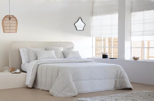 JVR | Conforter Nórdico Tamaño 270 Ligero y Cálido para Invierno – Edredón Aislante Color Beige para un Descanso Cómodo y Reparador