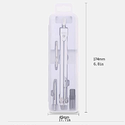 Math Geometry Kit Set Metal Tekening Kompas Set, Tekening Tool Professional Compass met lood vullingen voor studenten en… - Image 3