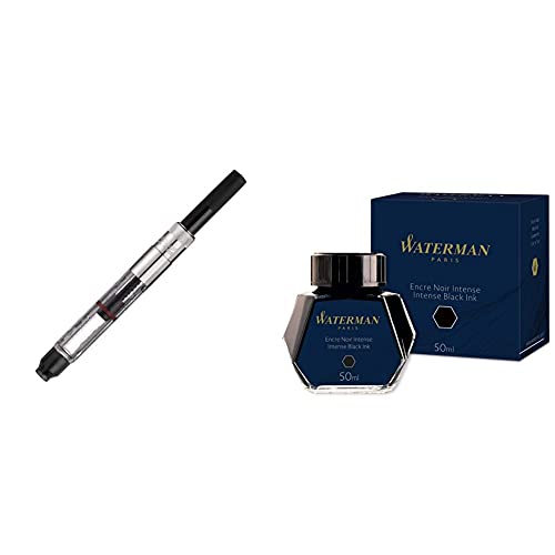 Waterman - S0112881- Pompe Permettant d'Utiliser de l'Encre en Bouteille & Flacon d'Encre Noir