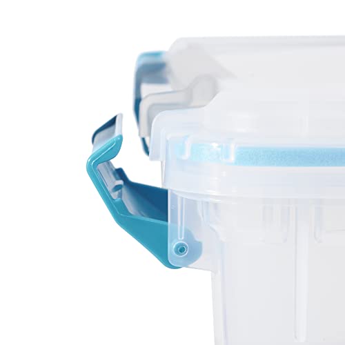 Image of Sterilite 54 Qt Gasket Box, Stackable Storage Bin with Latching Lid and Tight Seal, Plastic Container to Organize Basement, Clear Base and Lid, 1-Pack