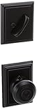 Schlage Lock Company F59GEO622ADD Georgian Interior Pack Knob Set with Single Cylinder Deadbolt, Matte Black (Interior Half Only)