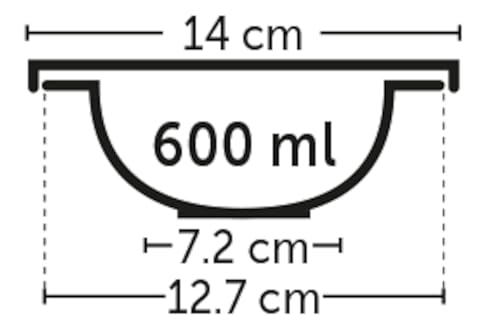 FUTTERNAPF KENA MIT Deckel SCHWARZ S 12,7CM600ML