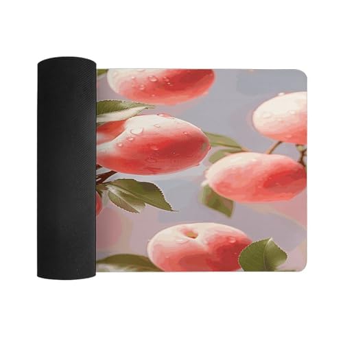 Pink Peach Desk Pad Large Office Desk Mat Rubber Waterproof miniatura 3