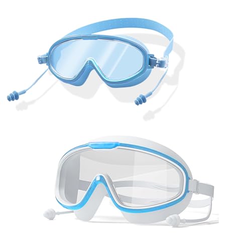 EnixwH 2 Pièces Lunette Piscine Enfant Anti Buee, Masque Piscine Enfant De 3 à 14 Ans, Lunettes De Natation Anti Uv, Joints Protecteurs Des Orbites, pour...
