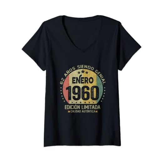 Mujer Regalo 62 años Cumpleaños Hombre Mujer - Enero 1960 Camiseta Cuello V