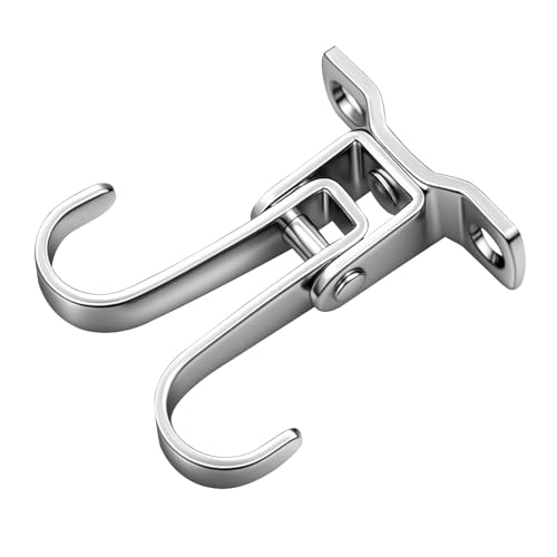 ステンレス鋼 壁掛けフック, キッチン用品 吊り下げラック, 180/360度回転フック ステンレススチール製 シングル ダブル ?? 浴室 キッチン ドア 後ろ コート トイレ 多機能180度/360度回転可 ホルダー 浴室 バスルーム収納用