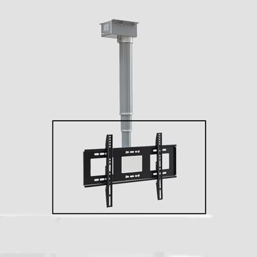 Elektrischer Tv-Lift Mit Einstellbarer Höhe Und Fernbedienung, Motorisierte Tv-Halterung, Deckenhalterung Für Tv, 2 Installationsmethoden, Passend Für 26-70 Zoll Low-Profile-Fernseher, Eine Farbe, 90