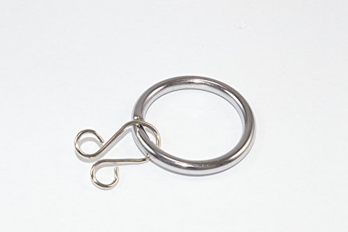 10 x Loose Eye Pole Curtain Drape Rod Rings Chromed ID 25mm - OD 32mm