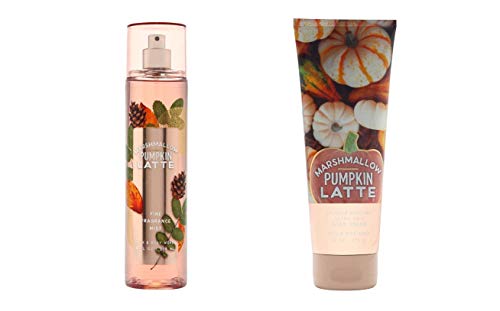 Bath and Body Works - Marshmallow Pumpkin Latte - Ultra Shea Body Cream and Fine Fragrance Mist -8 Oz