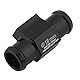 Keenso Motorrad Wassertemperatur Sensor Adapter, Aluminium Wassertemperatur Meter Manometer Joint Pipe Kühler Sensor Adapter mit 2 Schellen(18mm)