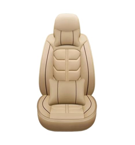Housse de siège de voiture en cuir beige pour Fiat 500 et Punto