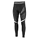 AMZSPORT Leggings Sportivi a Compressione in Esecuzione Collant da Allenamento con Stampa a Rete, Nero L