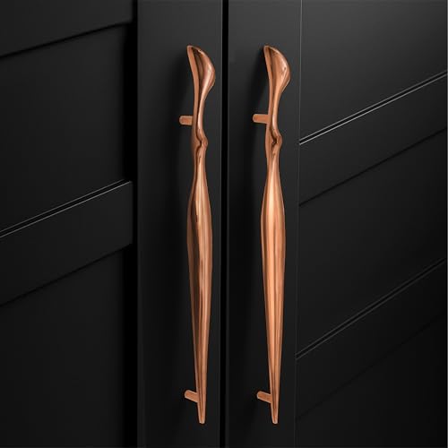 Image of Plantex Cabinet Handle /Kitchen Cabinet Door Handle /Wardrobe /224 mm Cupboard Handle /Door Pull-Push Handle for Home /Office - Pack of 2 (Rose Gold)
