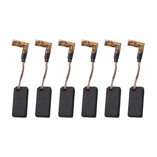 Tidevib 6 cepillos de motor de carbono N097696 para reemplazo, se adapta a amoladoras angulares DWE4011 DWE4120 DWE4120N, 0.63 x 0.31 x 0.25 pulgadas, carbono + metal