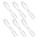 IMIKEYA 6 Piezas Mini Tenedores de Acero Inoxidable para Postres y Aperitivos Pinchos Reutilizables para Fruta Maíz y Ensaladas Utensilios Ligeros para Barbacoas y Picnics Cocina