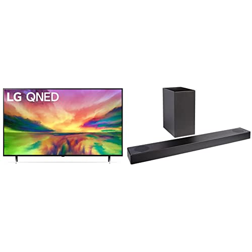 Image of LG QNED80 Series 65-Inch Class QNED Mini LED Smart TV 4K Processor Smart Flat Screen TV for Gaming, 2023 S75Q 3.1.2ch Sound bar with Dolby Atmos DTS:X, Black