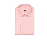 Unlisted by Kenneth Cole mens Slim Fit Checks and Stripes (Patterned) Dress Shirt, Coral, 16 -16.5 Neck 34 -35 Sleeve Large US
