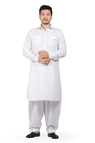 Image of K-ROYALS Full Pathani Suit for Mens /Cotton Blend Pathani kurta payjama set for mens