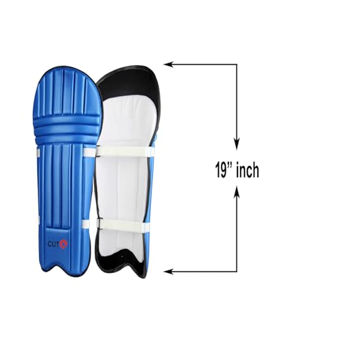 Image of Cutx Cricket Batting Legguard for Kids,Moulded Pad Blue 19 inch for 7 to 9 Years