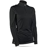 Sun Mountain 2020 Women's Second Layer Pullover Golf Jacket (Black, XL)