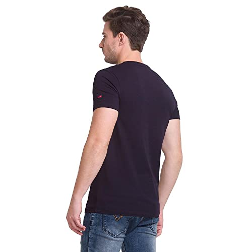 Image of Being Human Navy Regular Fit Round Neck Men's T-Shirt Clothing