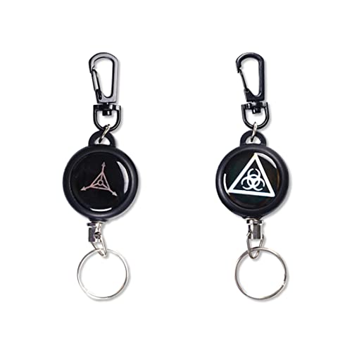 2 pezzi Portachiavi retrattile da con