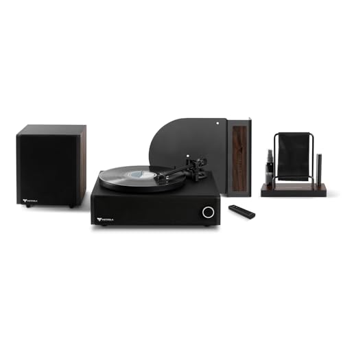 Victrola V1 Music System – with Built-in Record Player, Stereo Soundbar, Powered Wireless 6.5