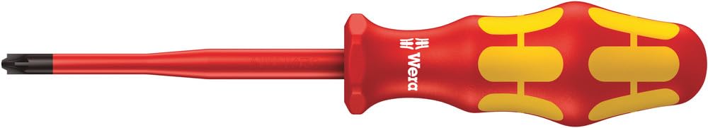 Wera 165 iS PZ/S 05006466001 Tournevis VDE isolé pour vis Plusminus Pozidriv/à fente avec Lame à diamètre réduit # 2 x 100 mm