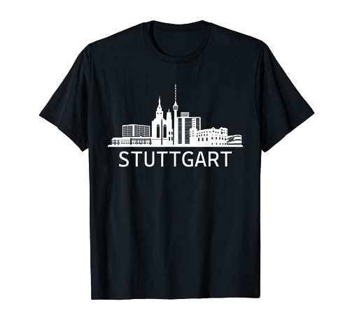 La ciudad de Stuttgart Skyline Silhouette Alemania Stuttgart Camiseta