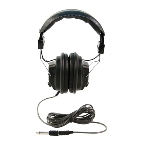 Califone 3068AV Switchable Stereo/Mono Over-Ear Headphones, 3.5mm and Adapter Plug, Black