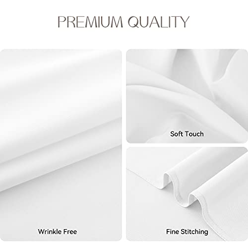 Nappe rectangulaire pour fêtes Romanstile ensemble de 2 nappes blanches pour réception
