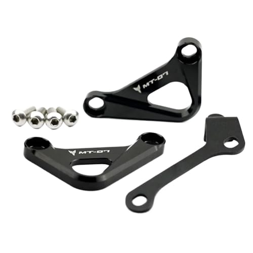 Plaques d'obturation moto MT07 pour supprimer les cales-pieds et fixer vos bagages