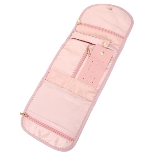 LIFKOME Jewelry Pouch Small Canvas Bag for Travel Lightweight Sundries Storage for Necklace Bracelet Vintage Design Women and Girls