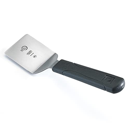 Image of Mercer Culinary Millennia Mini Turner /Spatula, 2.5 Inch x 2.5 Inch Blade, Black Handle