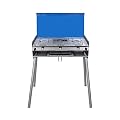 Camplux Propane Camping Stove 2 Burners & 1 Grill, Portable Outdoor Gas Stove, Auto-Ignition Camping Stove with Regulator, Total Power at 15,000 BTU