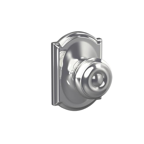 Image of SCHLAGE F10 GEO 625 CAM Camelot Collection Georgian Passage Knob, Bright Chrome