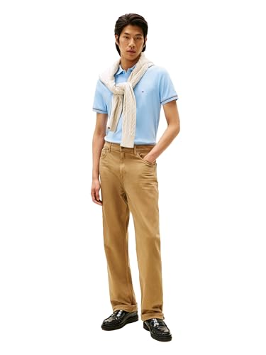 Image of Tommy Hilfiger Men's Short Sleeve Casual Polo Shirts in Slim Fit with Liquid Cotton and Cuff Designs